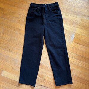 Pistola Lexi Mid Rise Bowed Straight Jeans in Black Women's Size 26